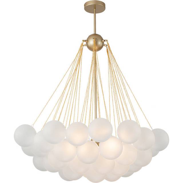 Jayla Modern 3-Light Bubble Globe Cluster Chandelier - Gold (19.69cm H X 31.5cm W X 31.5cm D)