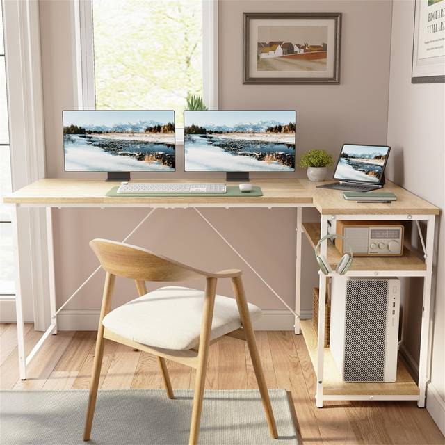 10Cm W Rectangle Computer Desk - Beige (10cm W X 10cm D)