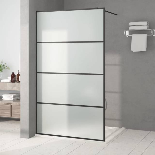 Waseca Straight Aluminum Slab Bath Screen - Clear (115 x 195cm)