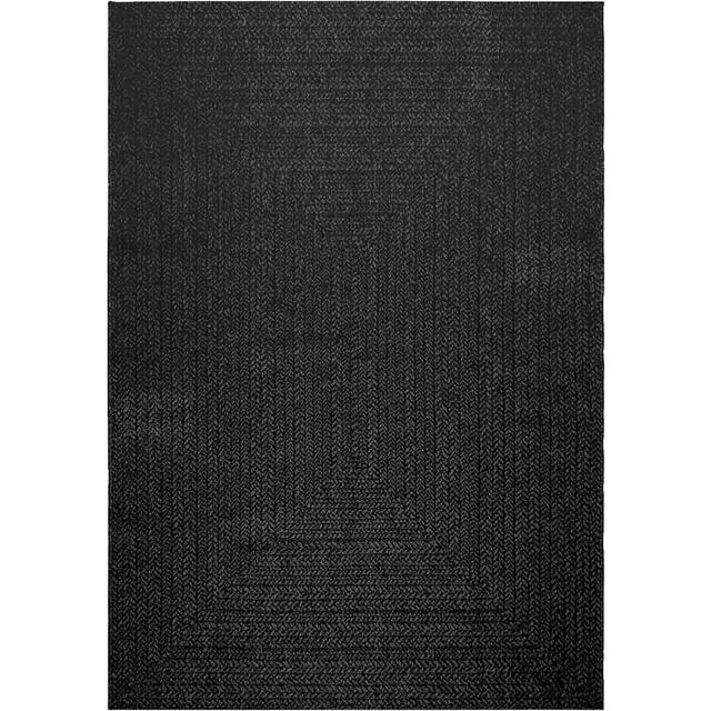Square Densie No Pattern Machine Woven Anthracite Area Rug (Rectangle 160 x 230cm)