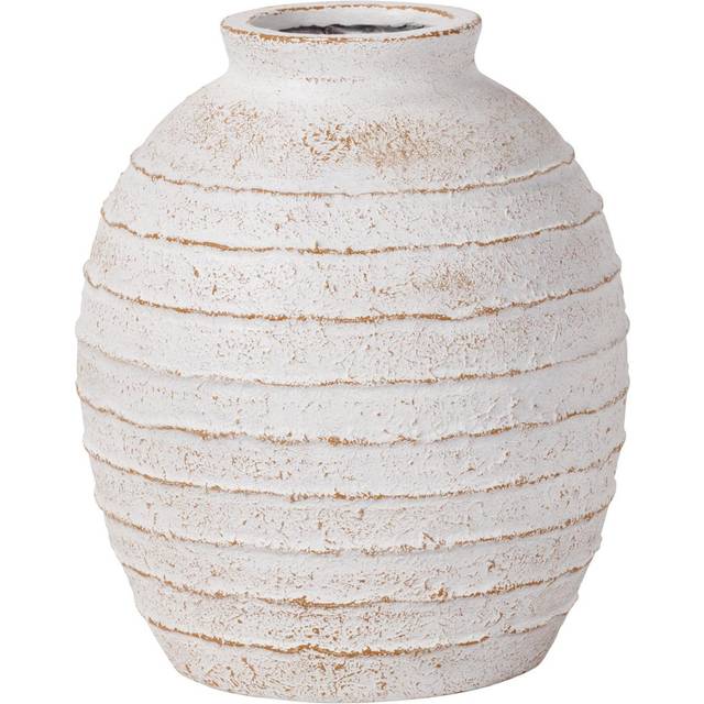 Fiberstone Floor Vase - Beige (38cm H x 32cm W x 32cm D)