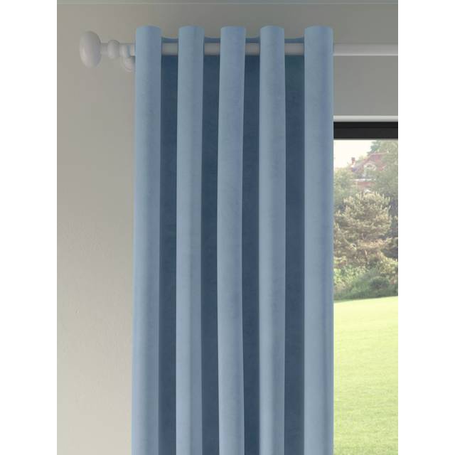 John Lewis Velvet Pair Lined Eyelet Curtains