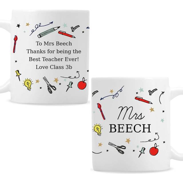 School Teachers Mug - White - One Size - Personalised Memento Company