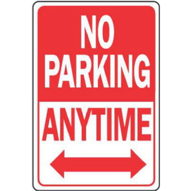 "Hy-Ko Prod. HW-1 Highway Signs - """"""""No Parking Anytime"""""""""