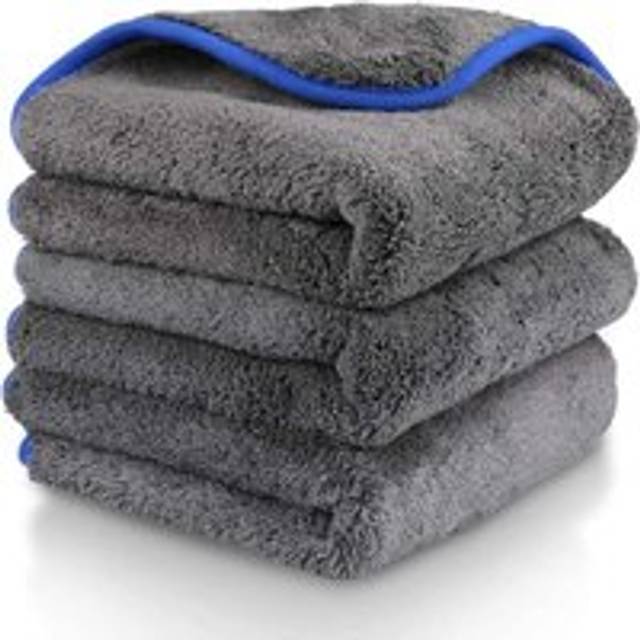 Ikodm - Microfiber Cloth Car Motorcycle, 3pcs Premium Polishing Cloth, Soft Car Care Drying Cleaning Cloths 40 x 40cm, 1200 gsm