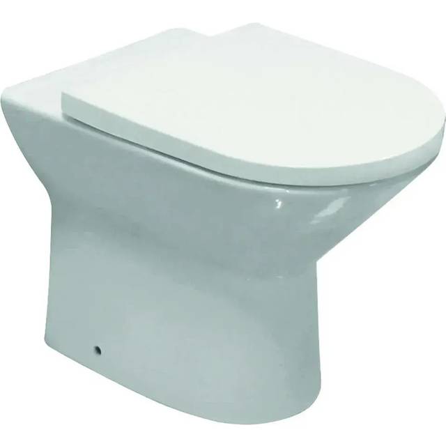 Croxley Comfort Height Back To Wall Eco Vortex WC Pan and Soft Close Seat - White