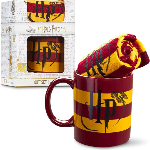 Harry Potter Mug and Sock Gift Set  Premium Gifts  Gryffindor-Themed Merchandise  Cup (0.33 L) + Cotton-Polyester Socks (One Size Fits Most/UK 3-6.5