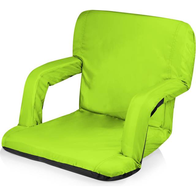 PICNIC TIME ONIVA - a Brand Ventura Reclining Stadium Seat with Back Support - Bleacher Seat - Beach Floor Chair  (Lime Green)