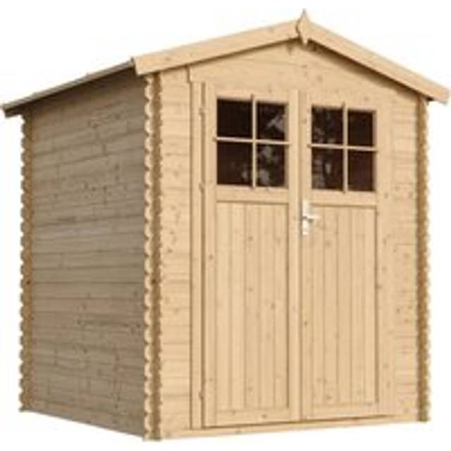 Wooden Garden Shed- Pent Shiplap Wooden Shed 6 x 6 ft /2,82 m2 - Outdoor garden shed with impregnated floor - 19 mm planks - Bike shed, Small shed,