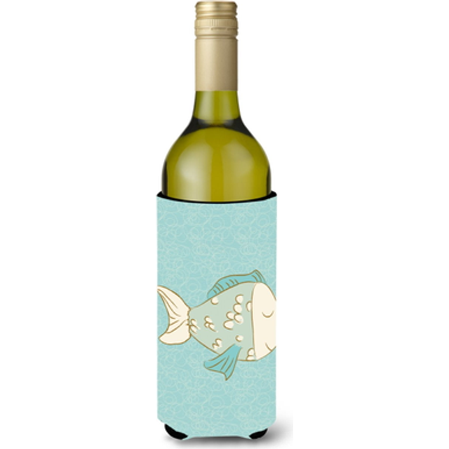 Caroline's Treasures Blue Fish Decorative Bottle Hugger  750 ml  Multicolor