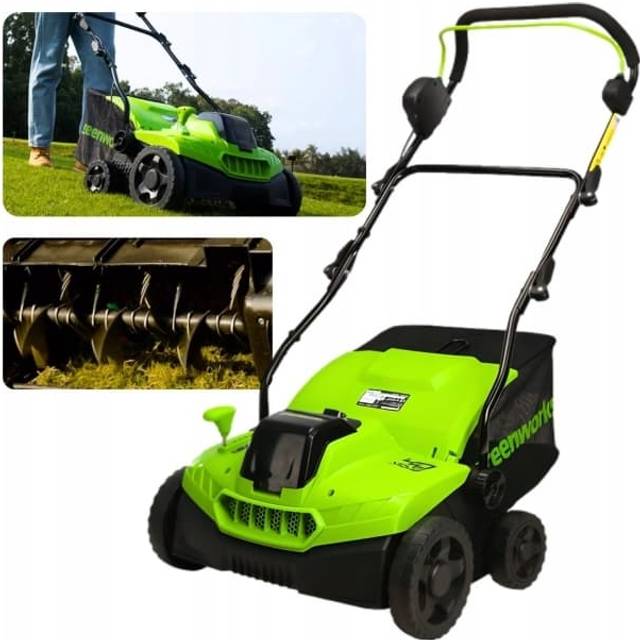 Greenworks GD40SC38 40v Cordless Brushless Dethatcher 380mm No Batteries No Battery Charger