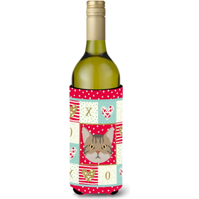Caroline's Treasures CK5083LITERK American Wirehair Cat Wine Bottle Hugger cold-beverage-koozies  750 ml  Multicolor