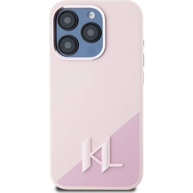 Karl Lagerfeld iPhone 15 Pro Max Mobilskal Magsafe Shadow Metal - Rosa