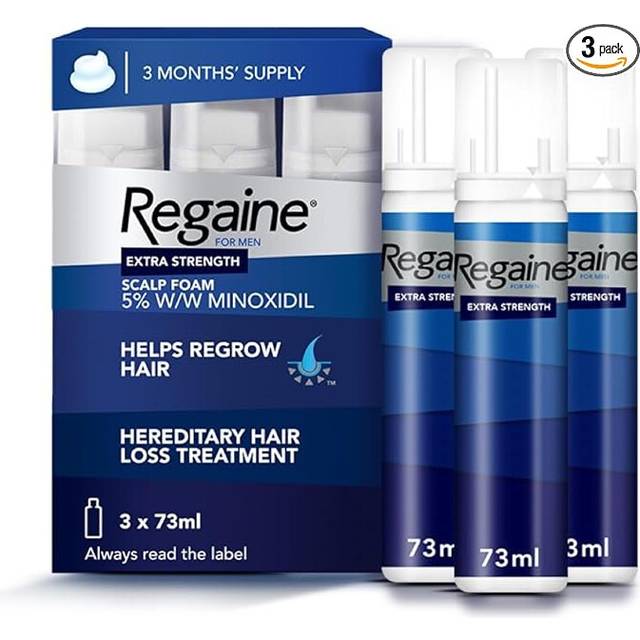Regaine For Men Hair Regrowth Foam 3 x 73ml (Packing May Vary)