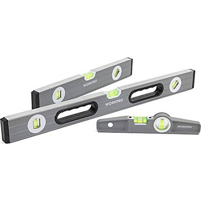 "WORKPRO 3-Piece Spirit Level Set(9"", 16"", 24"")? W002900A , Grey"