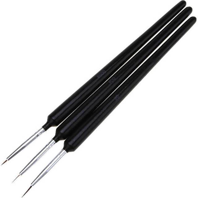 Black Paint Brush Fine Hand Painted Thin Hook Line Pen Nylon Hair Brush For Watercoolor oil Painting School Office Supply