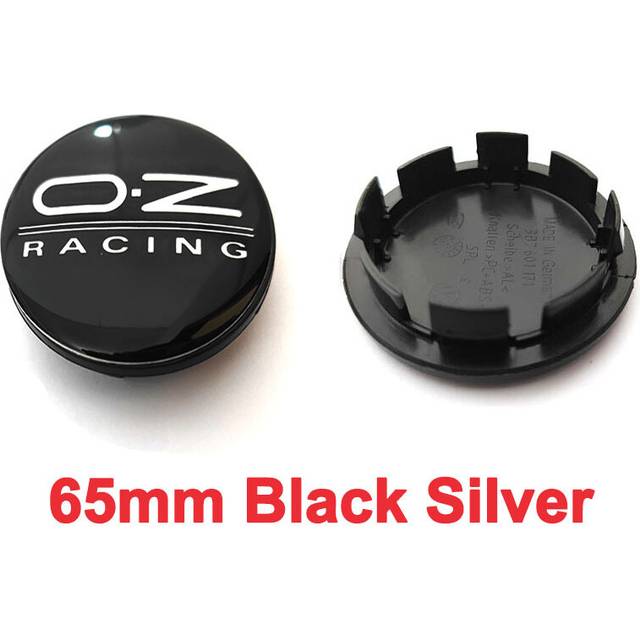 (65mm Black Silver) 4pcs ABS OZ 68 65 60 56 MM Car Wheel Hub Center Cover Rim Caps Logo Badge