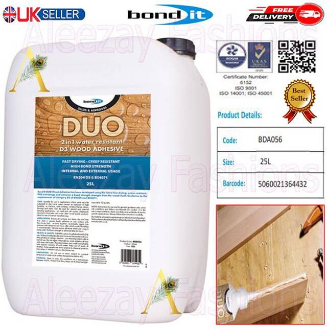 25L Bond It Duo 2 in 1 D3 Wood Adhesive Wood Glue UK