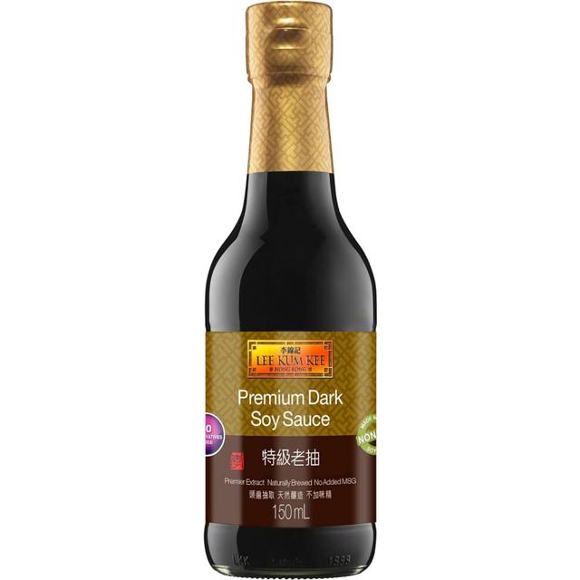Lee Kum Kee Premium Dark Soy Sauce, Vegan, No Added MSG or Preservatives, 150 ml (Pack of 12)