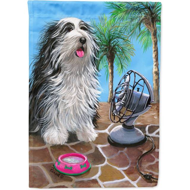 Carolines Treasures PPP3019CHF Bearded Collie Cool Summer House Flag Large Porch Sleeve Pole Decorative Outside Yard Banner Art
