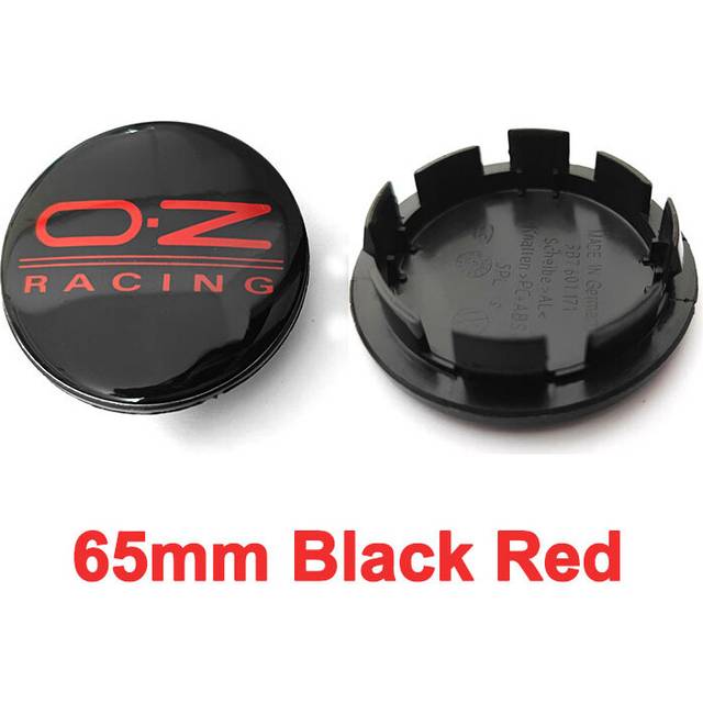 (65mm Black Red) 4pcs ABS OZ 68 65 60 56 MM Car Wheel Hub Center Cover Rim Caps Logo Badge