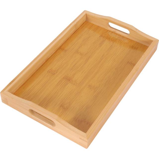 Serving Tray Bamboo - Wooden Tray with Handles