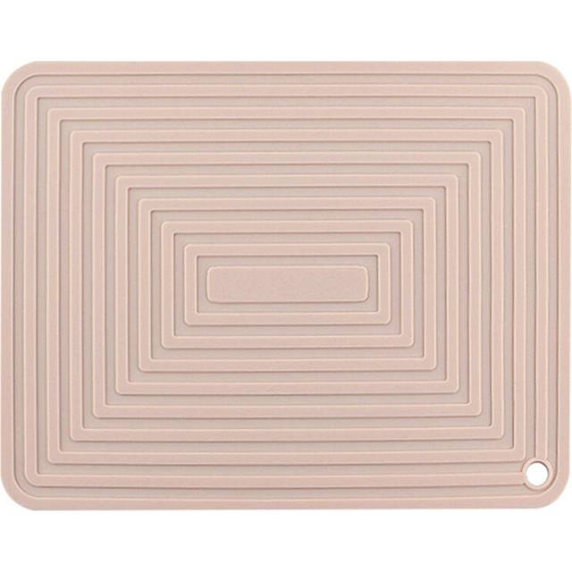 Large Silicone Pot Holder Heat Insulation Kitchen Table Mat(Pink)