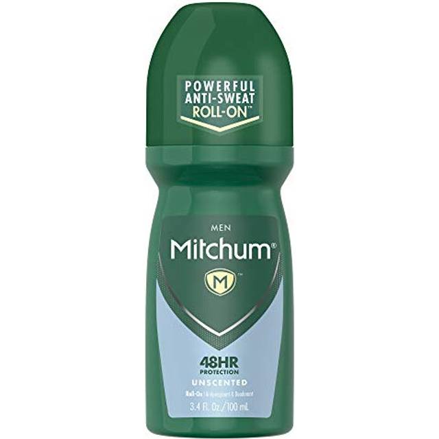Mitchum Roll-On Antiperspirant and Deodorant for Men, Unscented, 3.4 Fluid Ounce