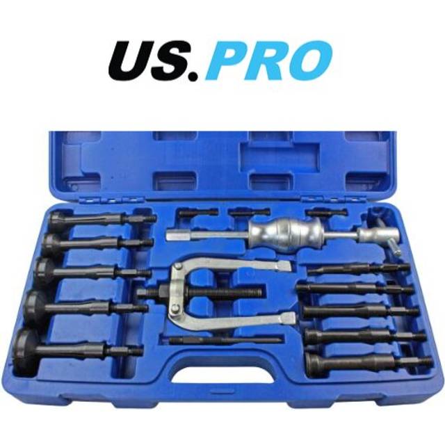 US PRO Tools Bearing Extractor Puller Remover Inner Blind Bearing Removal Set 16pcs