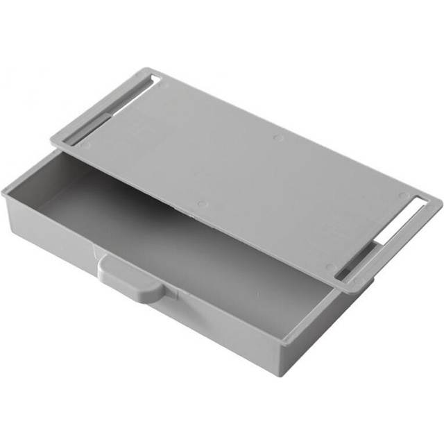 (grey) Under Drawer Pencil Tray Self-Adhesive Concealed Organizer Pen Box Barrel