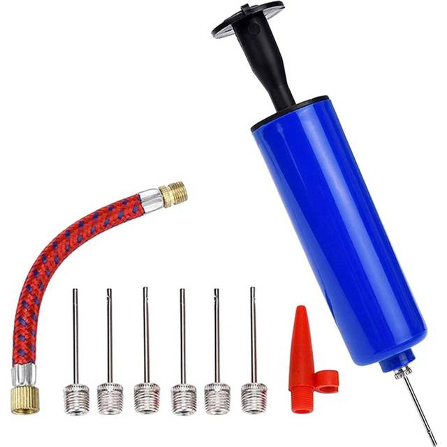 Ball Pump Ball Pump Air Pump Hand Pump for Basketball Football Volleyball Sports Ball Yoga Ball with 7 Needles, 1 Nozzle and 1 Valve Adapter