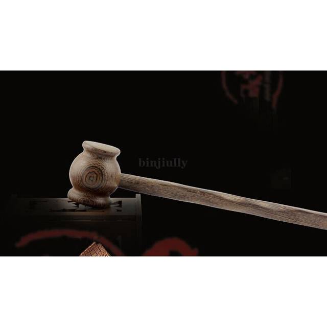 (a-StyleH) Yoga meridian rod nine fine wheel shaft Whole body massage roller pounded his waist back massage neck leg wooden massager