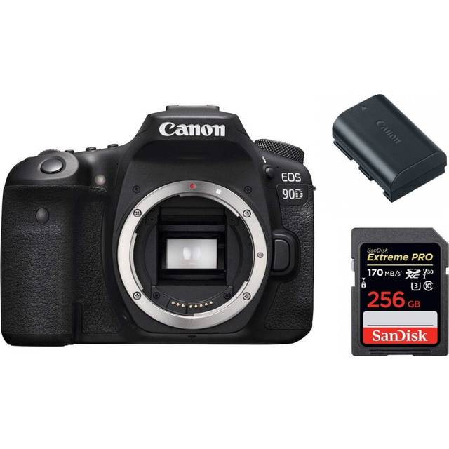 CANON EOS 90D Body+SANDISK Extreme Pro 256GB 170MB/s+LP-E6N Battery