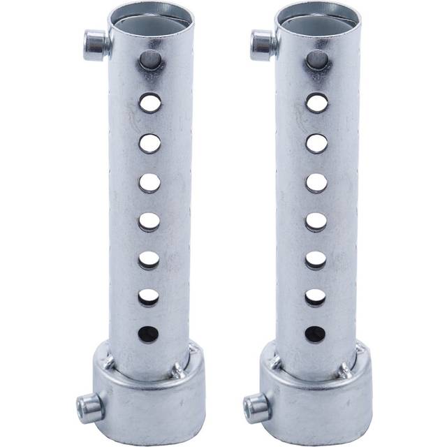 2X Silver Motorcycle Exhaust Can Muffler Insert Baffle DB 35mm x 140mm