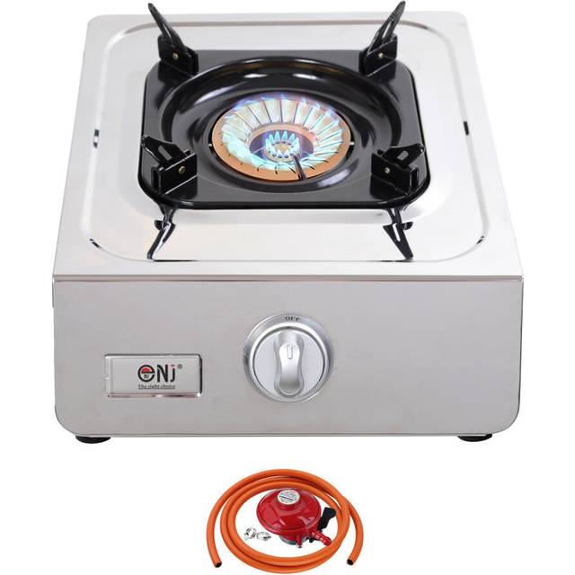 (Propane 37mbar Click-On 27mm) Single Burner Gas Stove Portable Camp Indoor NSD11