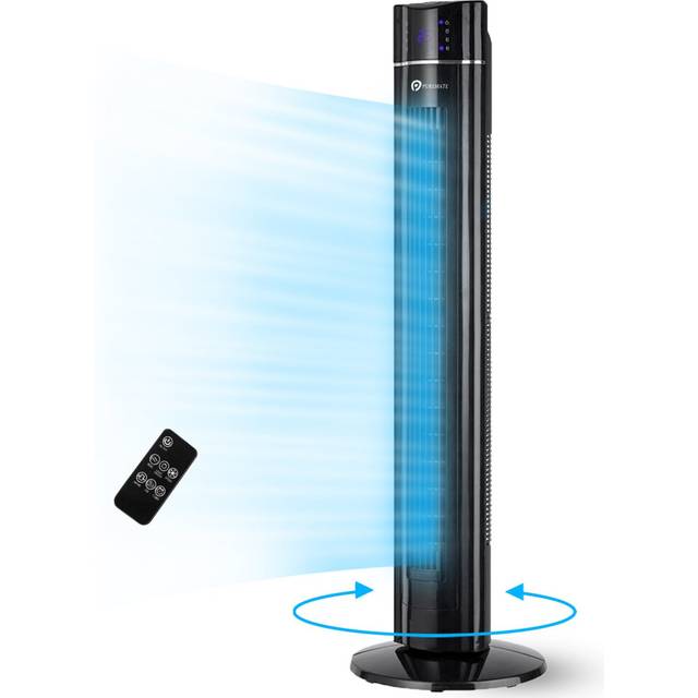 43" Oscillating Tower Fan with air Purifier and Aroma Function - Black - One Size