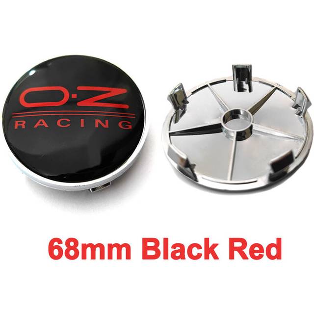 (68mm Black Red) 4pcs ABS OZ 68 65 60 56 MM Car Wheel Hub Center Cover Rim Caps Logo Badge