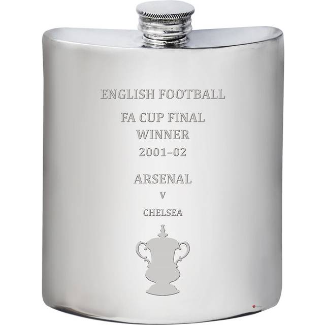 Arsenal English FA Cup Winner 2002-03, 6oz Whisky Hip Flask Pewter