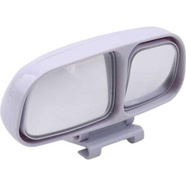 (White Left) Wide Angle Mirror Universal Adjustable Car Rear View Blind Spot Auxiliary