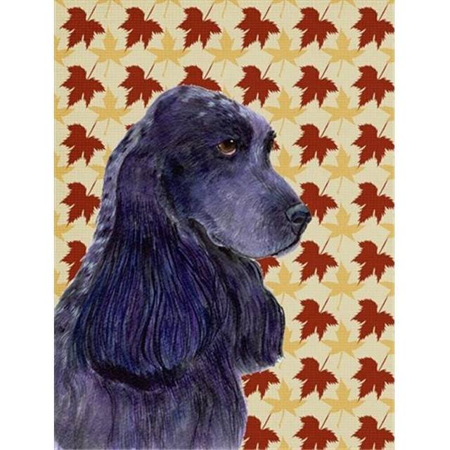 Cocker Spaniel Fall Leaves Portrait Flag Canvas House Size