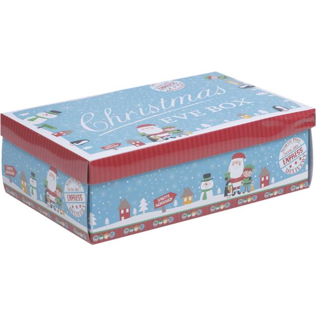 (Blue , X Small) Christmas Storage Box | Festive Storage Container