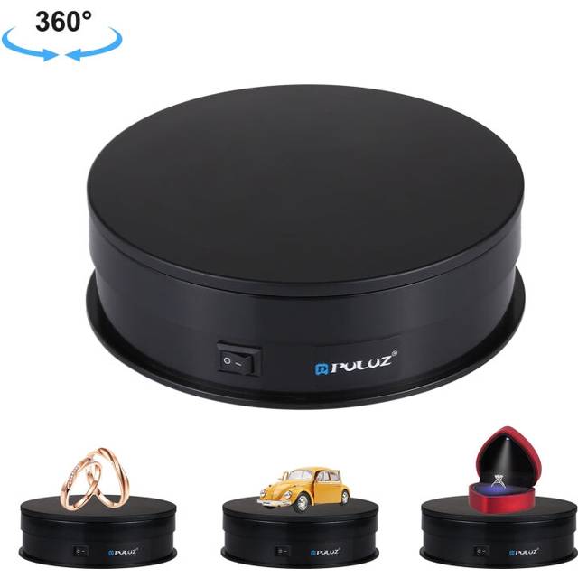 PULUZ 15cm USB Electric Rotating Turntable Display Stand Video Shooting Props Turntable for Photography, Load 1-5kg(Black)