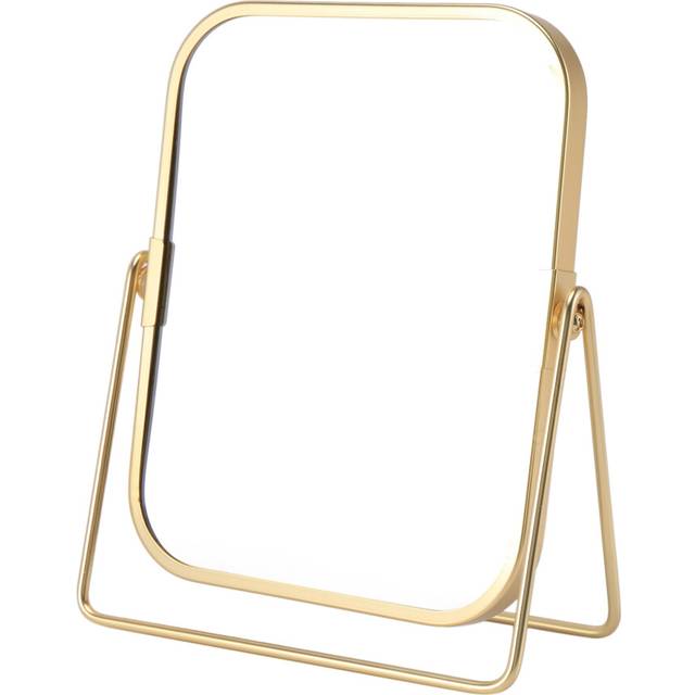 Vanity Makeup Mirror with Metal Stand Swivel Desktop Tabletop