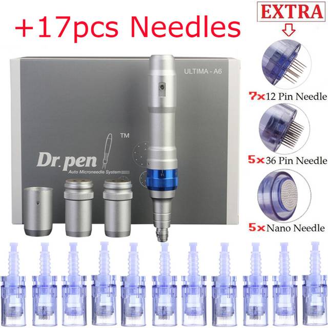 Dr. Pen Ultima A6 Microneedle Derma Pen Electric Wireless+17PCS