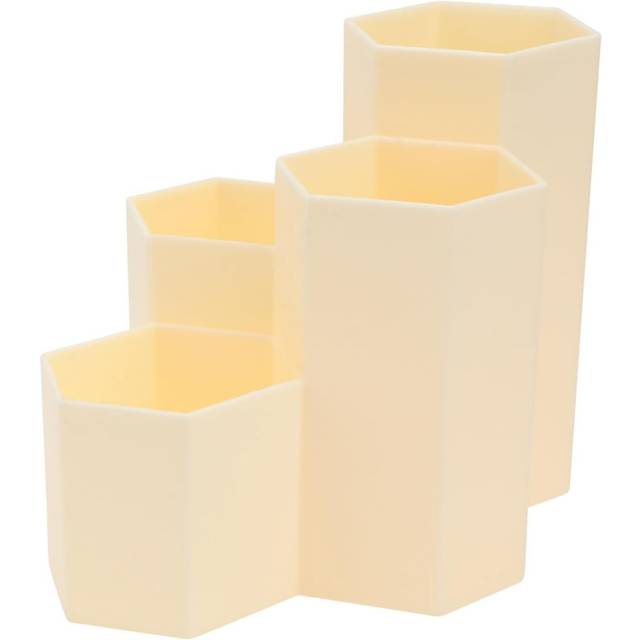 1Pc hexagonal pen holder pen pencil container plastic pen organizer cups makeup brush container Desktop Pen Containers