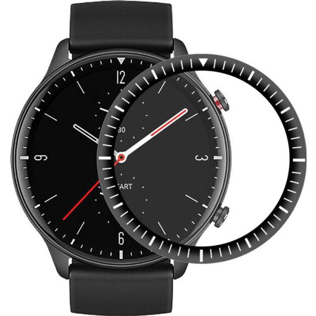 (NO.1) 3D Curved PC Soft Edge + PMMA Full Screen Coverage HD Watch Screen Protector Watch Film for Amazfit GTR 2