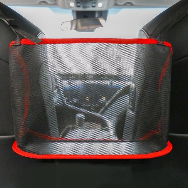 (Red A) Car Net Pocket Handbag Holder Car Car Backseat Organizer Purse Phone Car