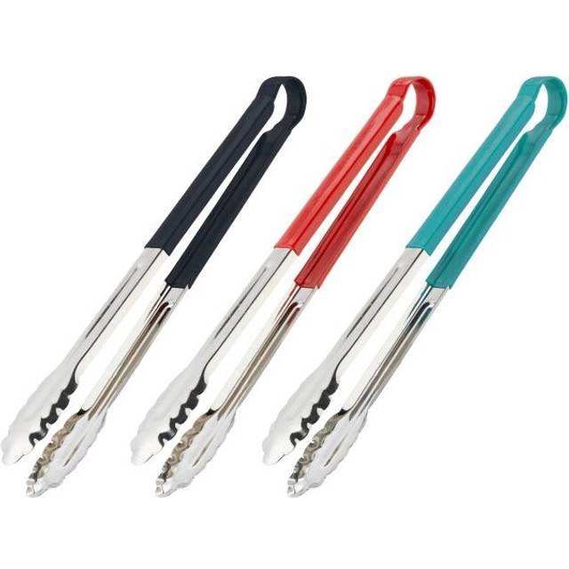 Grill tongs in stainless steel, set of 3