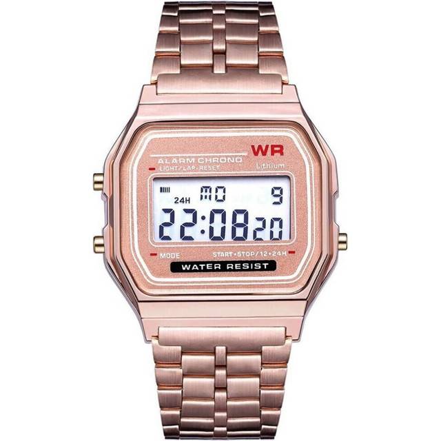 (rose gold) Men Sports Watches Military Led Digital Waterproof Quartz Wrist Watch - Gold