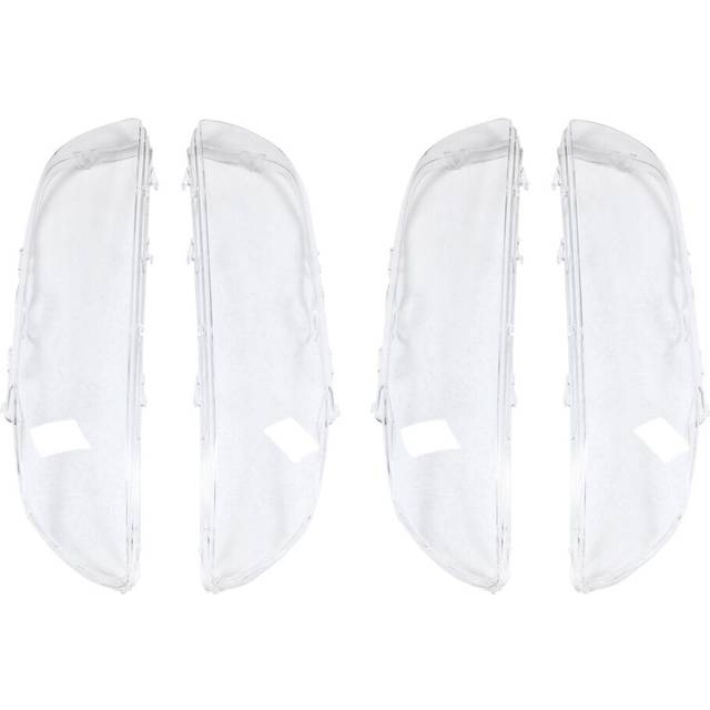 4X Headlight Cover Shell Glass Lens Automobiles Light Lamp Kit for 5 Series E39 1995-2003